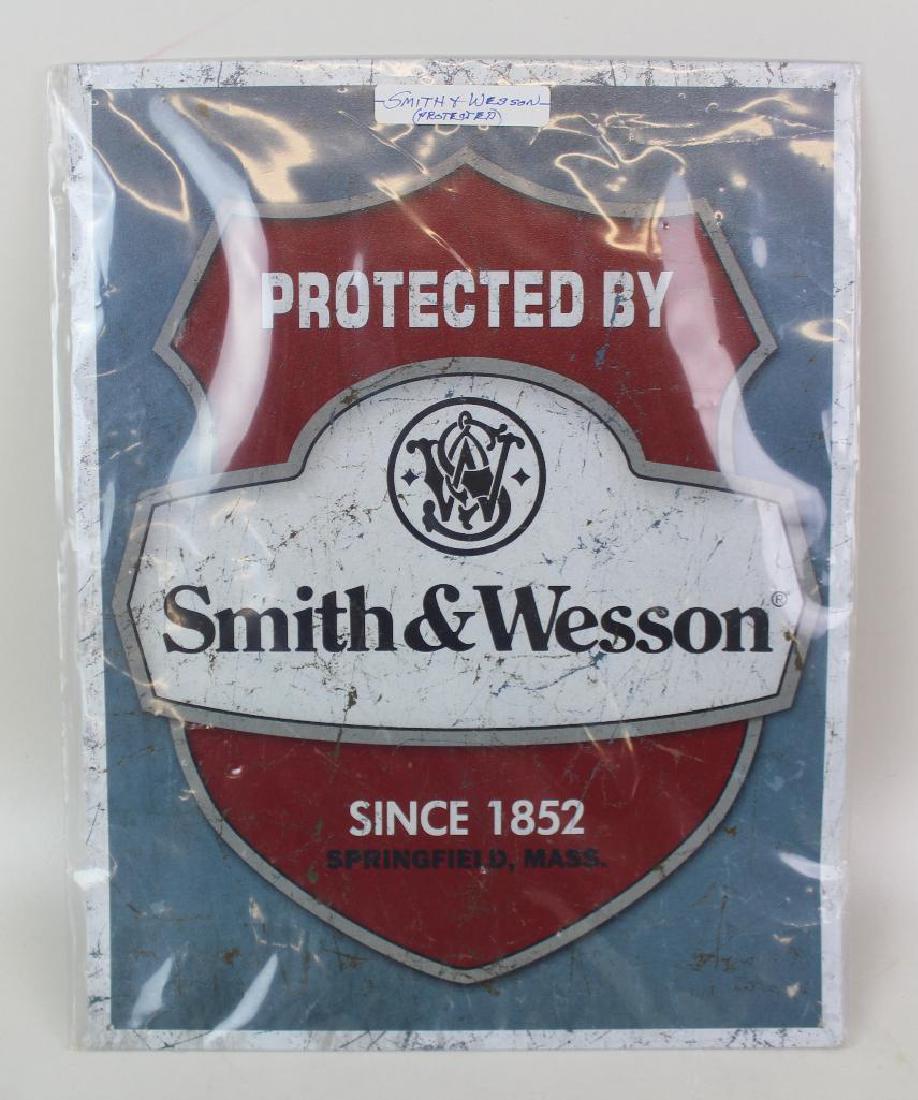 Metal Smith & Wesson Protected Advertising (1 of 3)
