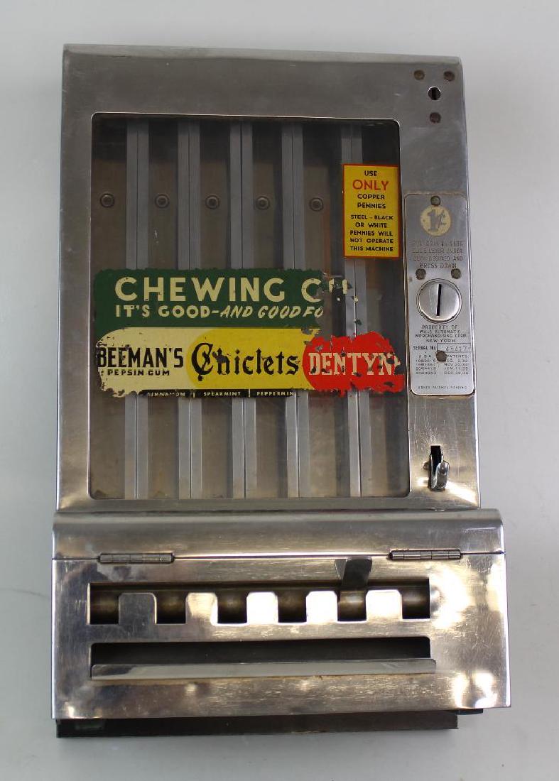 Chewing Gum Candy Machine: Measures 10'w x 16"h.