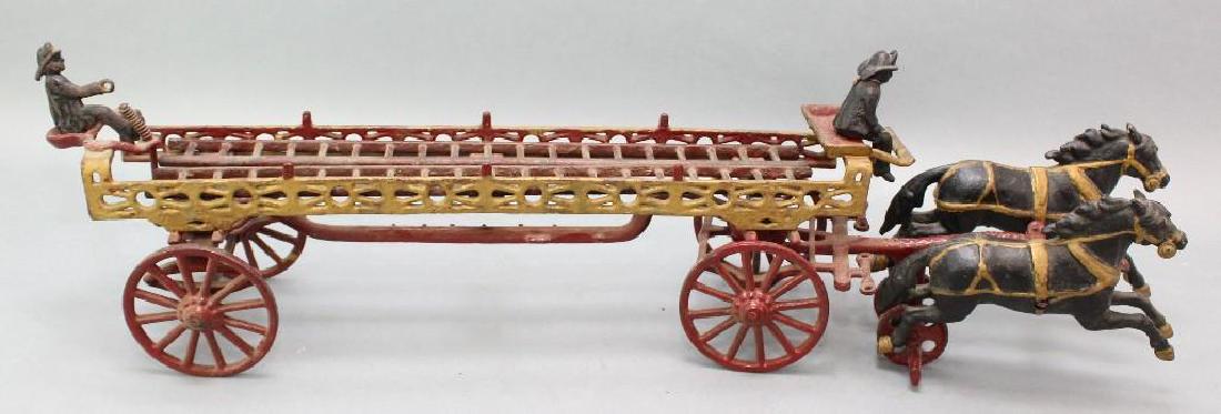 Ives Cast Iron Hook and Ladder Fire Wagon (1 of 9)