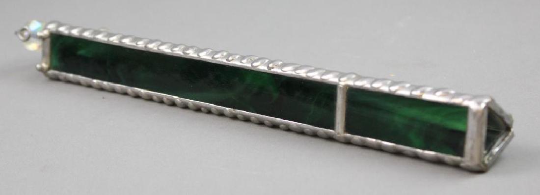 Green and White Glass Kaleidoscope (1 of 6)