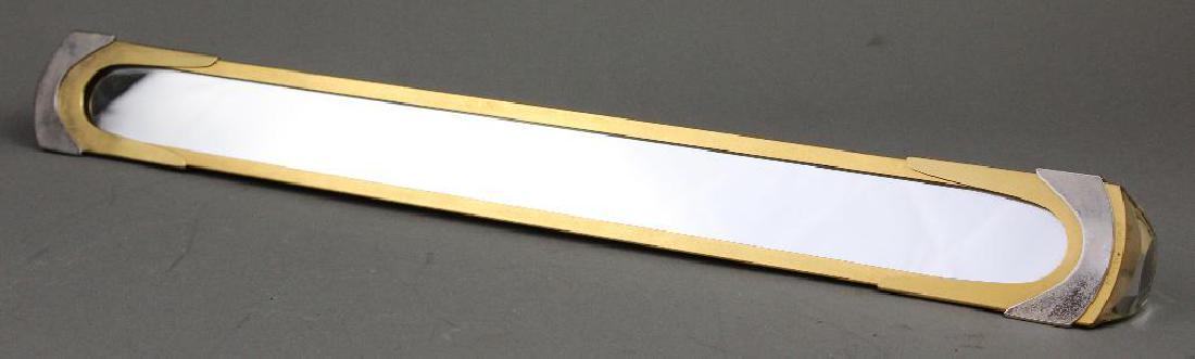 "Prism Design" Kaleidoscope: Triangular mirrored brass and metal. Signed "Prism Design '85"