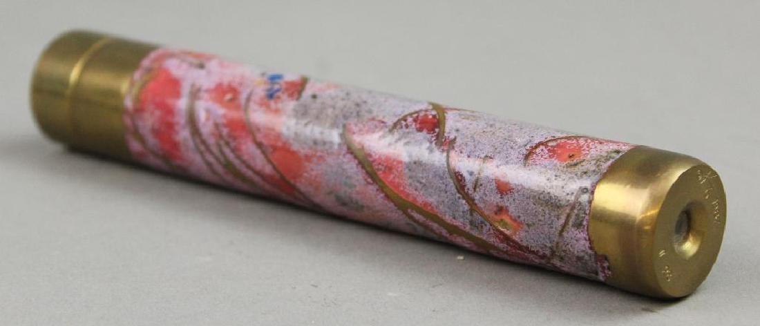 Multi Colored Kaleidoscope: Multi-colored enamel over brass. 1987. II 28. 6"