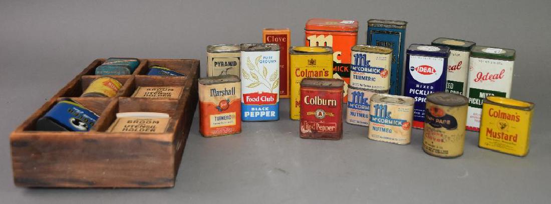 Grouping Wood Box and Spice Tins (1 of 4)