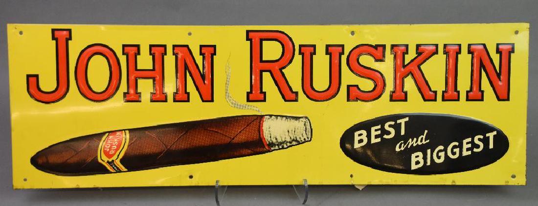 John Ruskin Metal Advertising Sign (1 of 2)