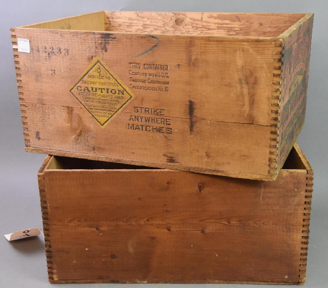Two Wood Advertising Crates (1 of 3)