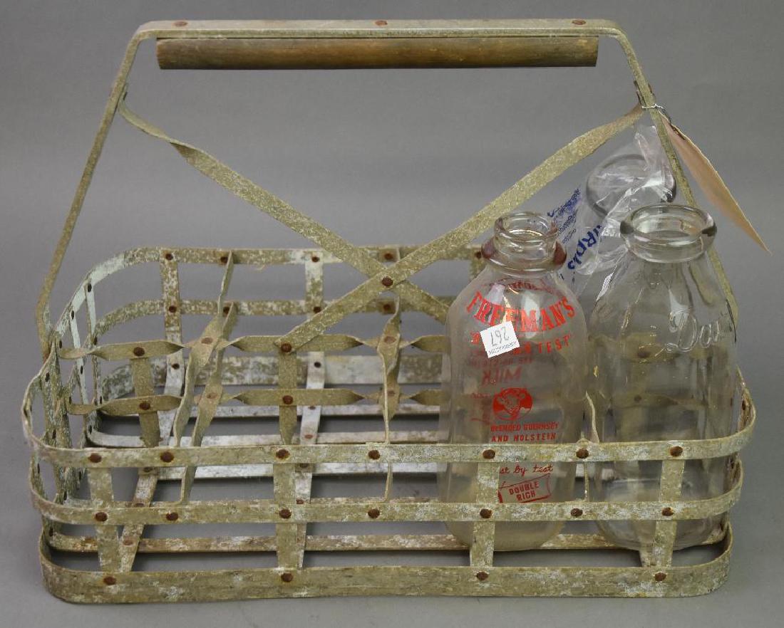 Milk Bottles in Holder (1 of 4)