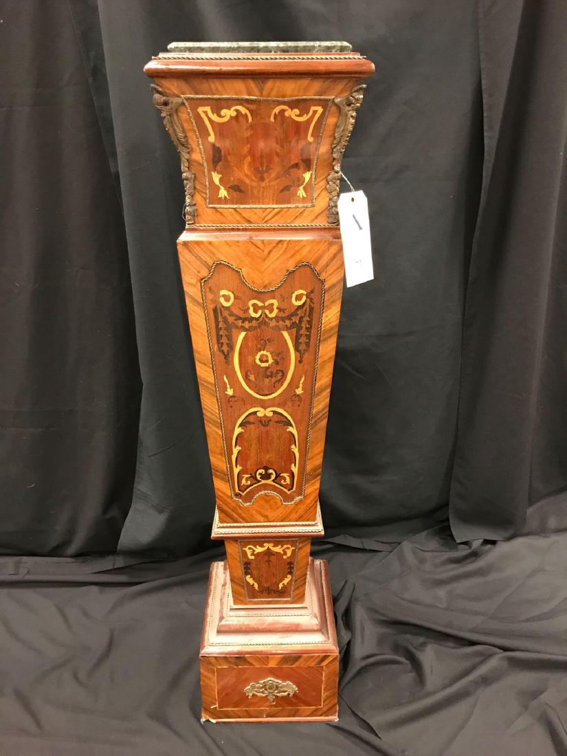 French Marble Top Pedestal (1 of 8)