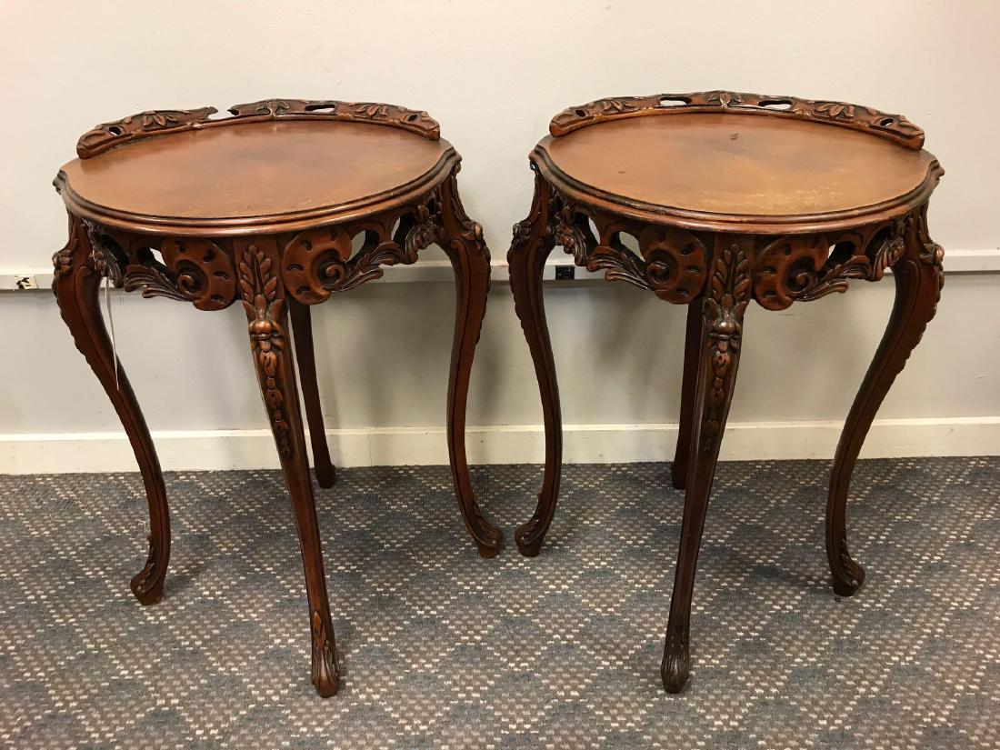 Pair of Carved Side Tables (1 of 6)