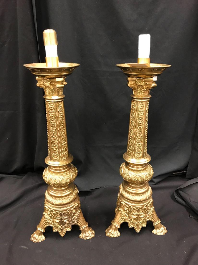 Monumental Brass Baroque Candle Sticks (1 of 5)