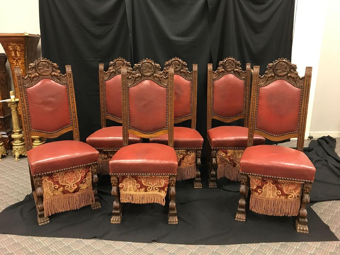 6 Walnut Carved Side Chairs (1 of 11)