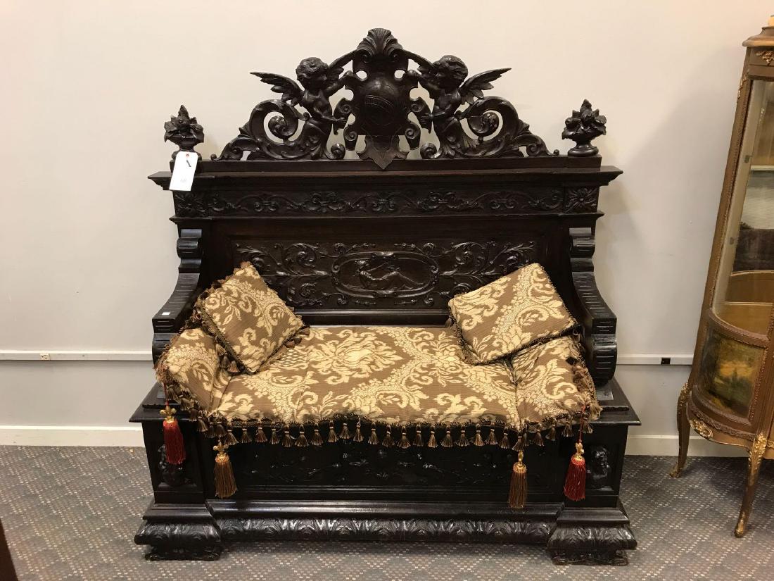 Figural Carved Bench (1 of 10)