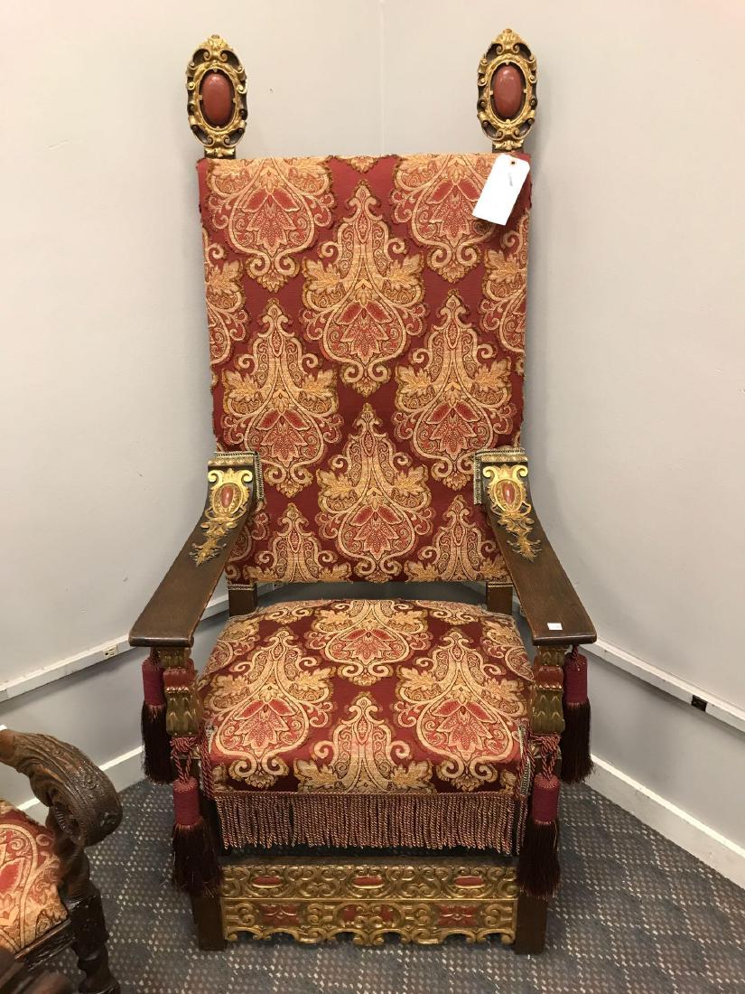 Gothic Gilt Carved Arm Chair (1 of 6)