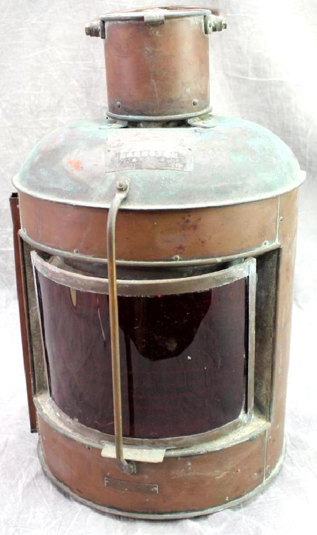 Antique Copper Ship's Port Light (1 of 5)