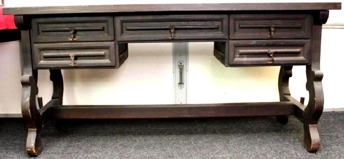 Italian Knee Hole Desk (1 of 8)