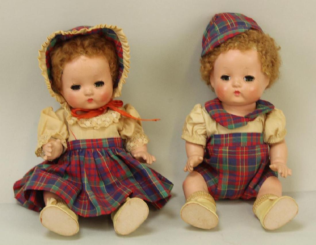 PAIR OF 9" EFFANBEE "PATSY BABYETTE" TWIN DOLLS. (1 of 3)