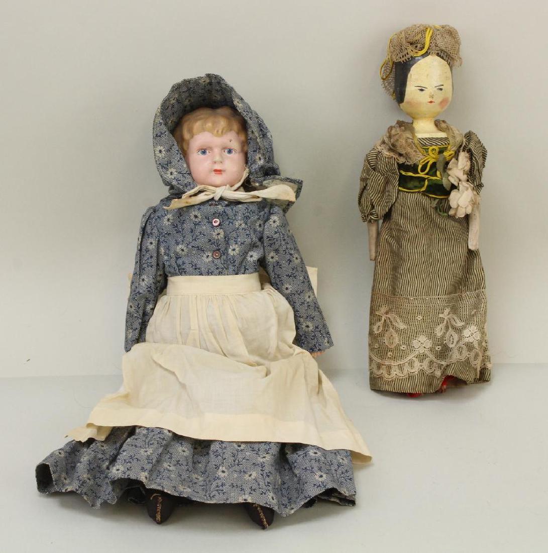 PAIR OF ANTIQUE DOLLS. (1 of 5)