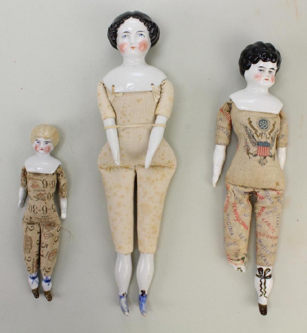 LOT OF (3) ANTIQUE CHINA HEAD DOLLS. (1 of 3)