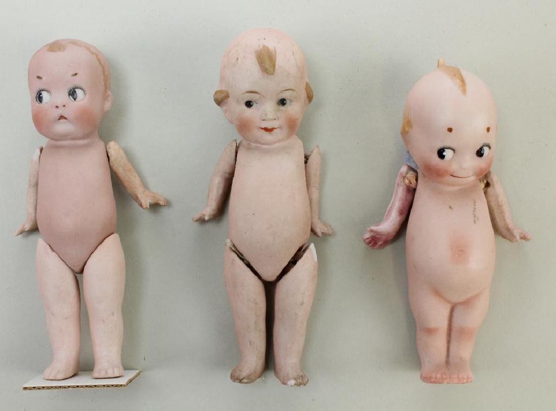 LOT OF (3) ALL BISQUE ANTIQUE DOLLS. (1 of 3)