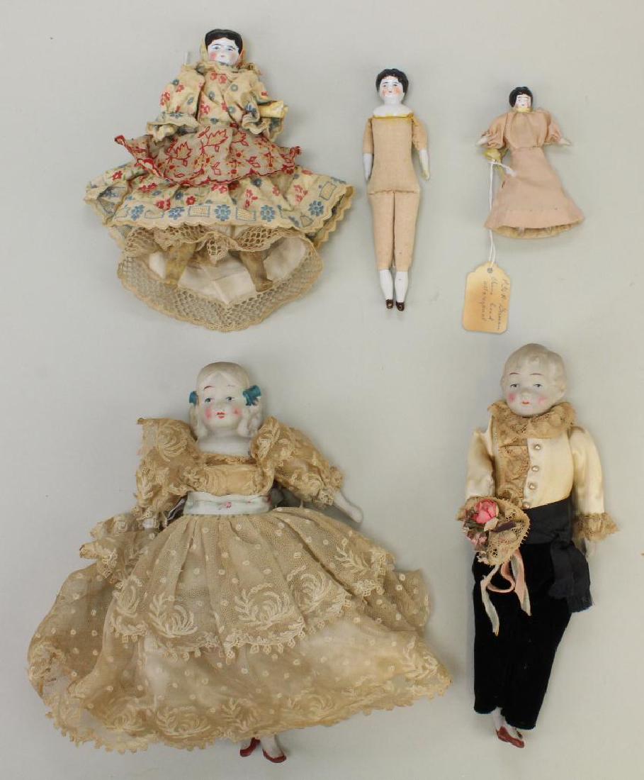 LOT OF (5) ANTIQUE DOLLS. (1 of 2)