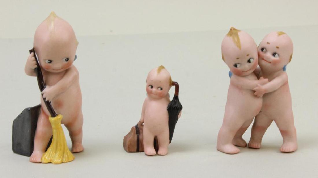 LOT OF (3) ANTIQUE BISQUE "ACTION KEWPIES". (1 of 2)
