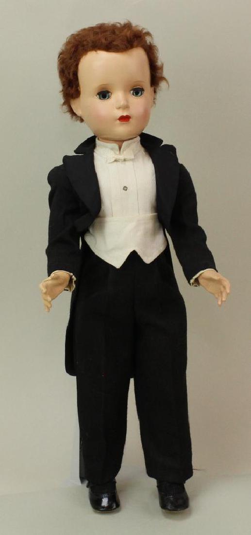 18" ALL ORIGINAL "GROOM" HARD PLASTIC DOLL. (1 of 3)