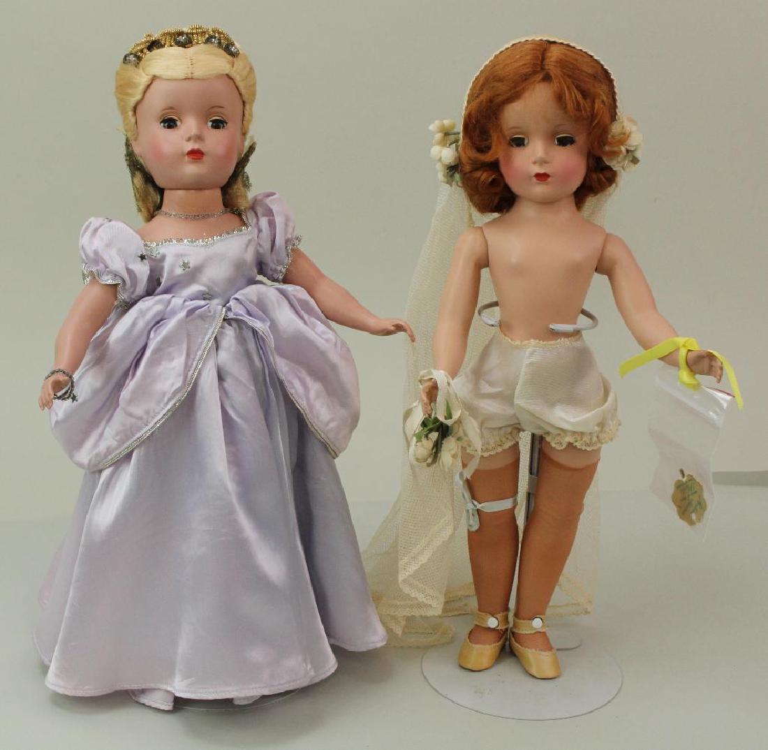 PAIR OF 14" 1950's MADAME ALEXANDER HARD PLASTIC DOLLS. (1 of 7)