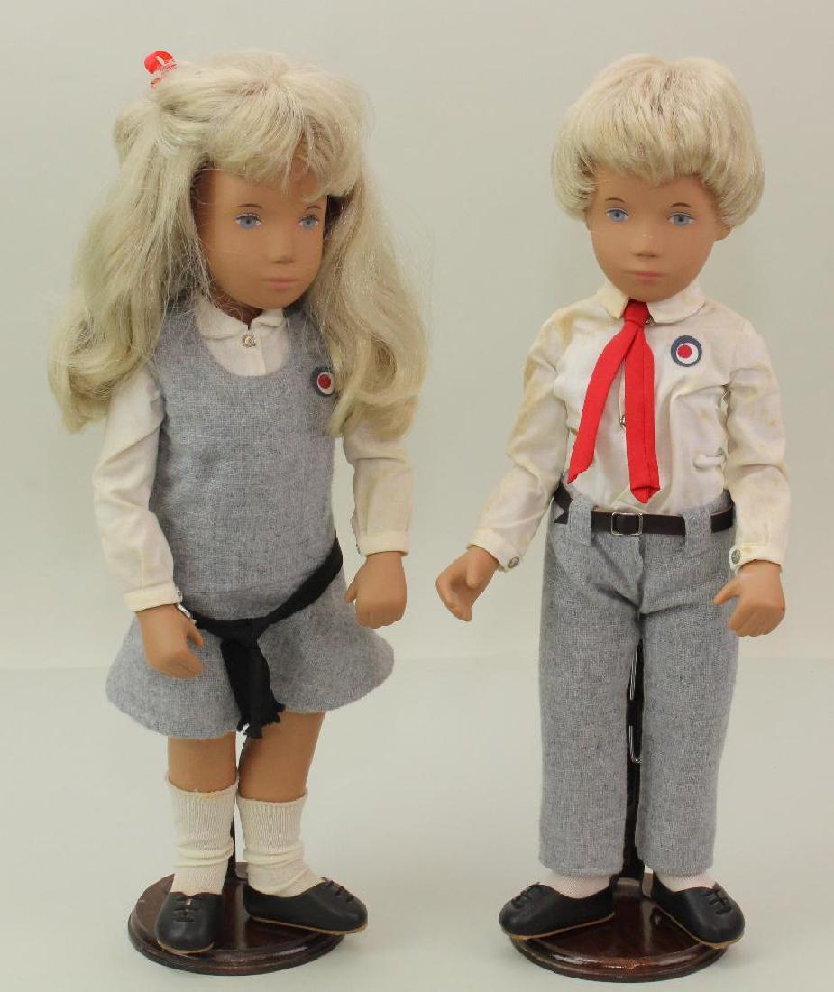 PAIR OF ALL ORIGINAL BLONDE SASHA & GREGOR DOLLS. (1 of 2)