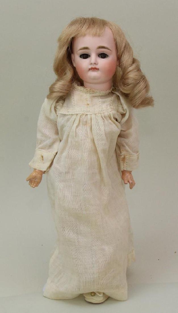 14"  "8" POUTY CLOSED MOUTH ANTIQUE BISQUE HEAD DOLL. (1 of 3)
