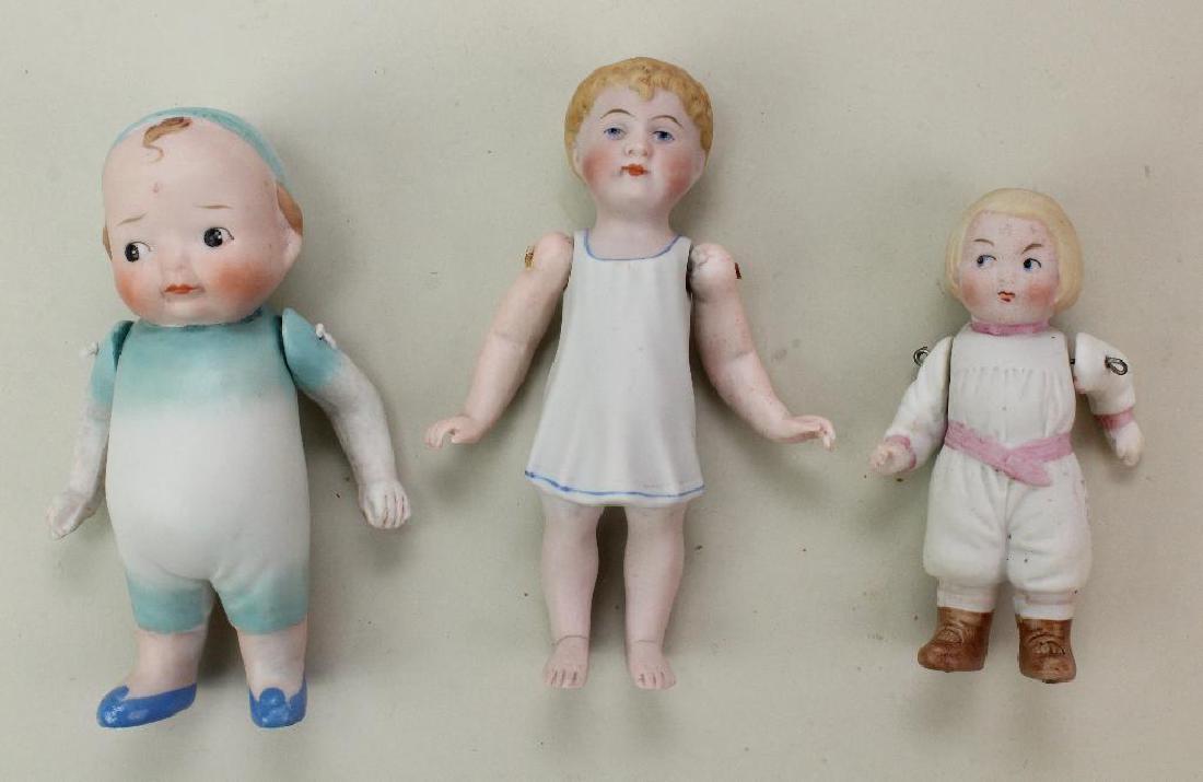 LOT OF (3) ALL BISQUE ANTIQUE DOLLS. (1 of 3)