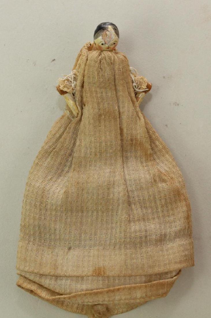 2 1/4" LATE 19th C. PEG WOODEN DOLL. (1 of 4)
