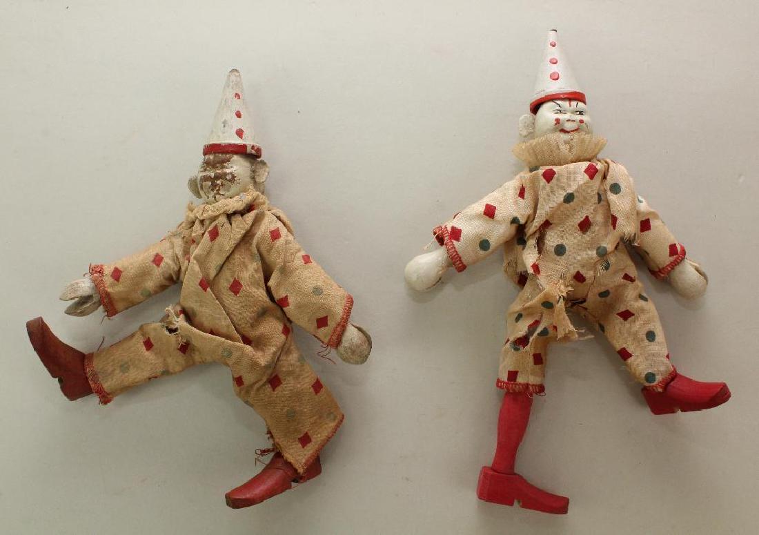 TOYS: PAIR OF SCHOENHUT CLOWNS. (1 of 3)