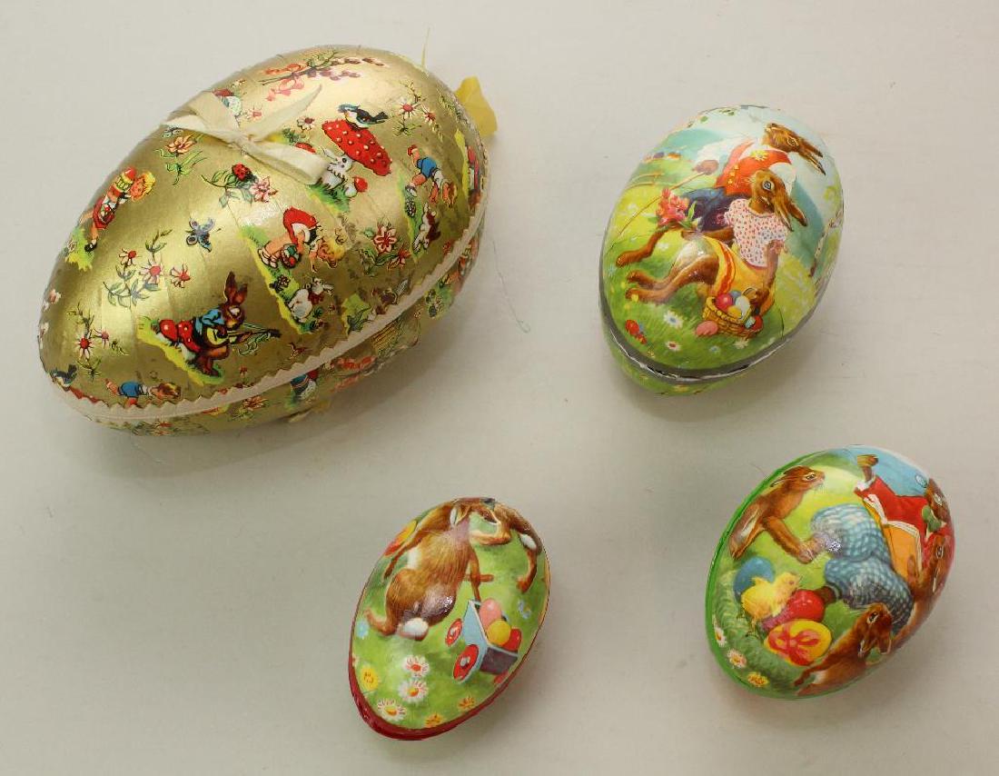 HOLIDAY/NOVELTY: LOT OF (4) GERMAN EASTER EGGS. (1 of 2)