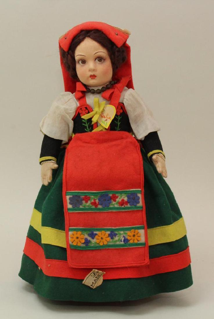 14" 1930's ALL ORIGINAL TAGGED LENCI REGIONAL DOLL. (1 of 5)