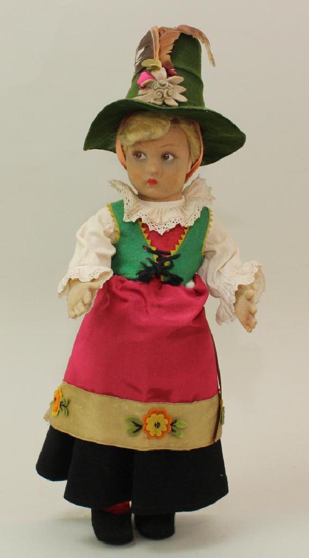 14" 1930's ALL ORIGINAL TAGGED LENCI REGIONAL DOLL. (1 of 4)