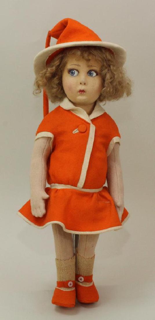 16" 1930's ALL ORIGINAL TAGGED LENCI CHILD DOLL. (1 of 5)