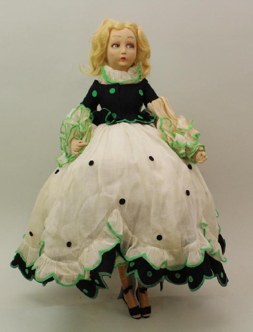 24" 1930's ALL ORIGINAL LENCI BOUDOIR DOLL. (1 of 4)