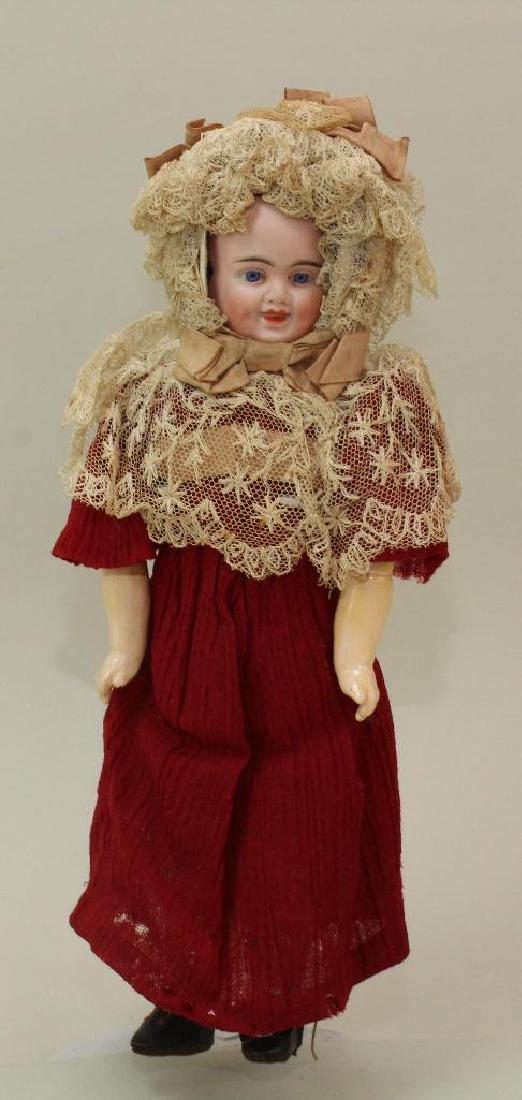 13" THREE FACE ANTIQUE BISQUE HEAD DOLL. (1 of 6)