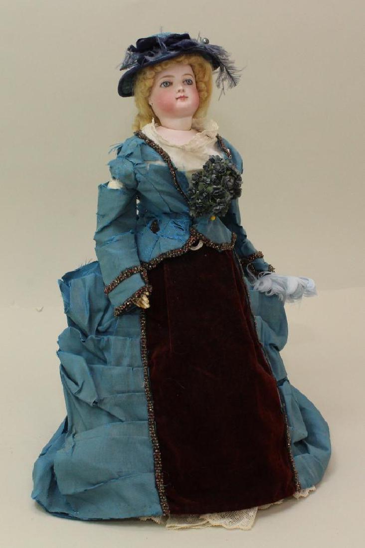 15 1/2"  "3" ANTIQUE BISQUE HEAD FRENCH FASHION DOLL. (1 of 7)