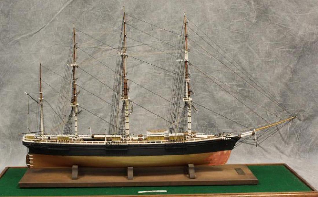 Clipper Ship "Flying Cloud" Model Ship: This ship was modeled after the 1851 clipper ship "Flying Cloud" and was built by Robert Trask. In a case that measures 28" (H) x 46.5" (L) x 15.5" (W).