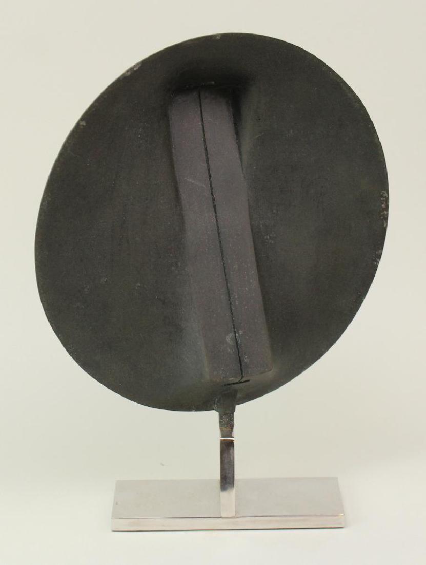 1971 James Wines "Disk X": James Wines "Disk X" Bronze/chrome base, signed on base K.I 1970 12.75"H x 2.5W base x 9.5"Round Special edition from the Philadelphia Museum of Art provenance Berman Collection