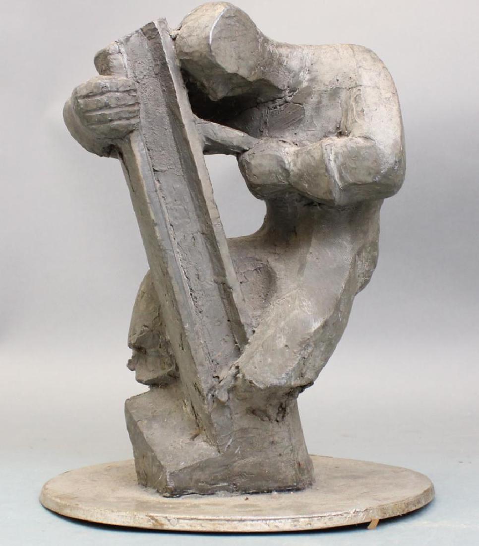 WPA Sculputure: Industrial Figurative, 9" Diameter x 10"H