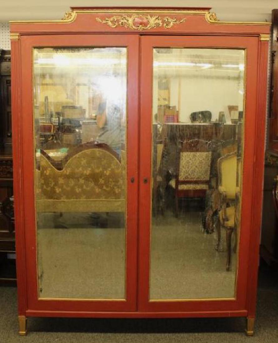 Red Painted Armoire (1 of 7)