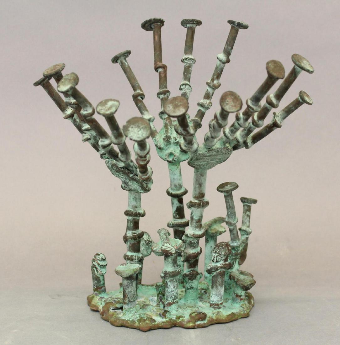Klaus Ihlenfeld (b. 1934): Phosphorous bronze, signed on base. 8.5"H x 8"W x 7.5"D