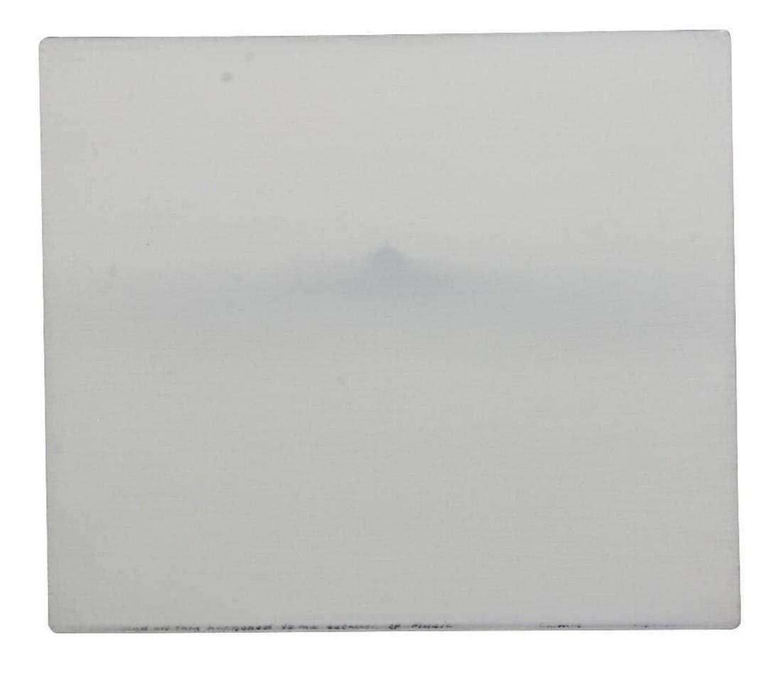 Thomas Chimes (American, 1921 - 2009): Oil on canvas, "And All This Happened to Me Because of Music". SLR. Dome with steeple, Memorial Hall in Philadelphia James Hellyer Collection. 12"H x 14"W