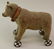 11" L. UNMARKED ANTIQUE MOHAIR BEAR ON WHEELED BASE. - 3