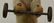 11" L. UNMARKED ANTIQUE MOHAIR BEAR ON WHEELED BASE. - 5