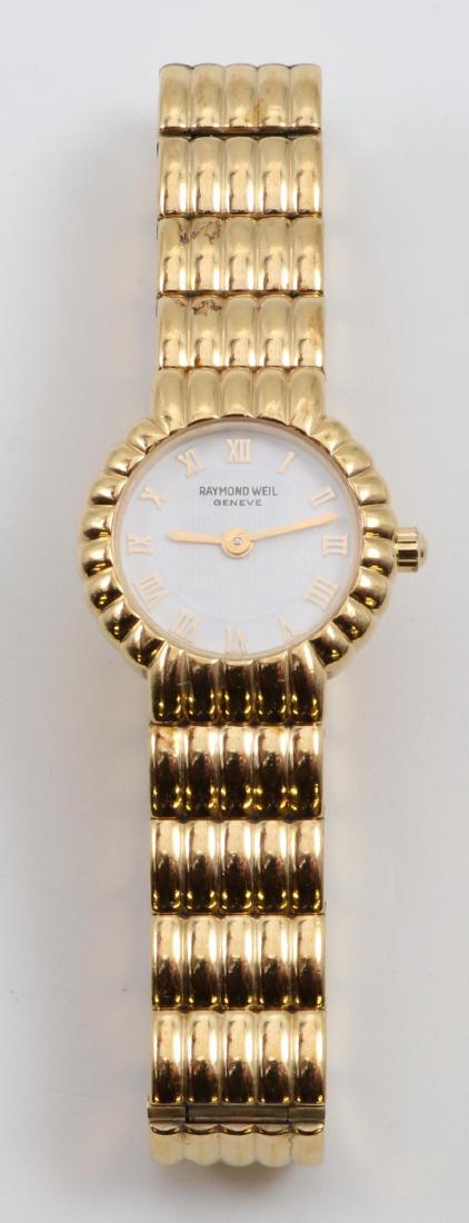 Ladies Wrist Watch. Raymond Weil Geneve. 3759-2. 18K: Ladies Wrist Watch. Raymond Weil Geneve. 3759-2. 18K Yellow Gold Electroplated20.5mm diameter. Deployment buckle.