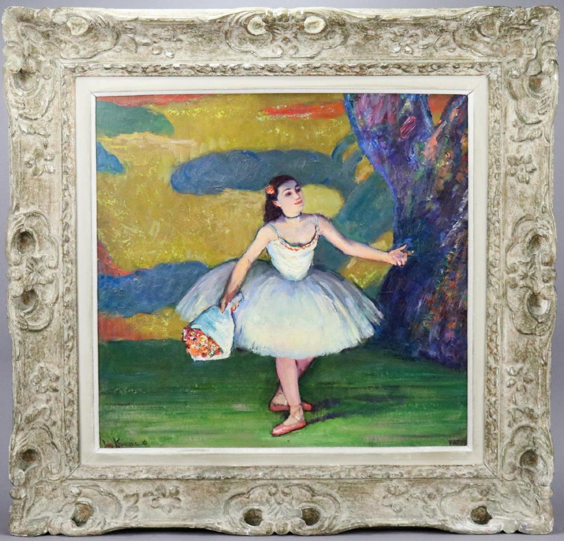 Louis Kronberg (1872 - 1965): Oil on board. SLL. Signed with inscription en verso. 19.5"h x 20.25"w actual. 28"h x 28.5"w framed