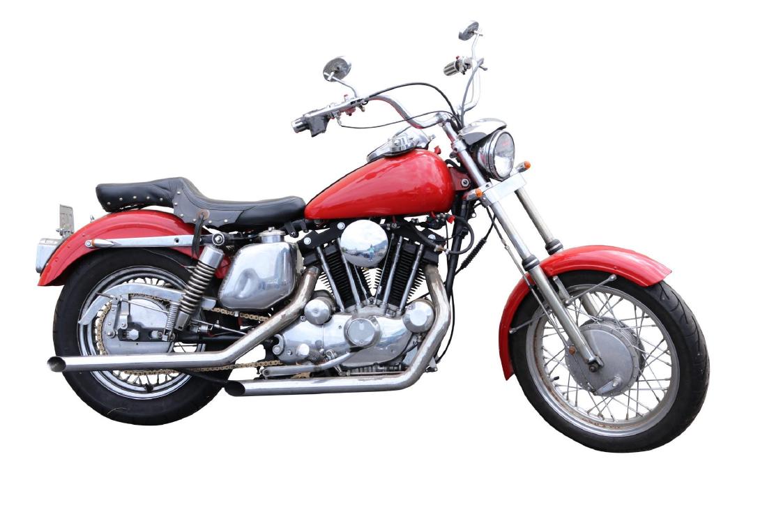 1971 Harley Davidson Motorcycle: VIN #: 3A31925H1. Estate owned. V-Twin engine, 14,846 miles on odometer. Bike does not have a key. Running condition unknown. Bike is in need of maintence and repair. Handlebars are loose. Custom, aft
