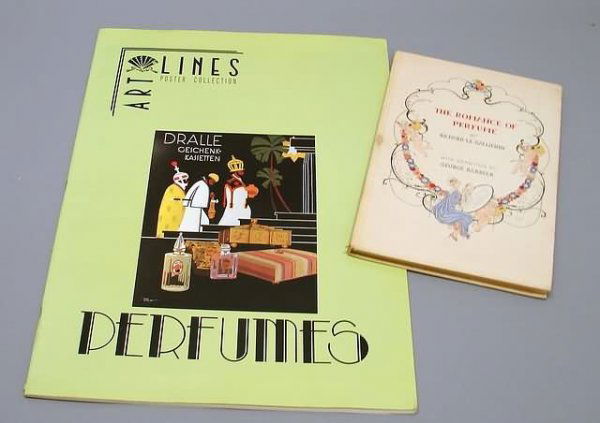 Reference Books: "The Romance of Perfume", by Richard le Gallienne, with drawings by George Barbier. "Art Line Poster Collection". Shipping: $18